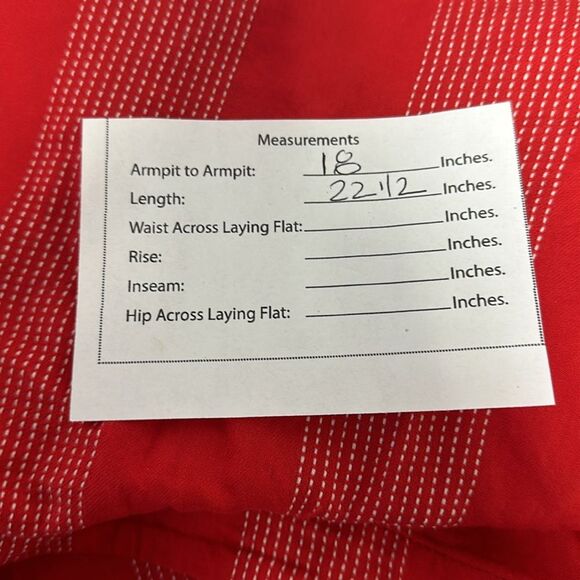 LOFT Petite Red Cotton Striped Wrap Top Sz  LP - Picture 12 of 12